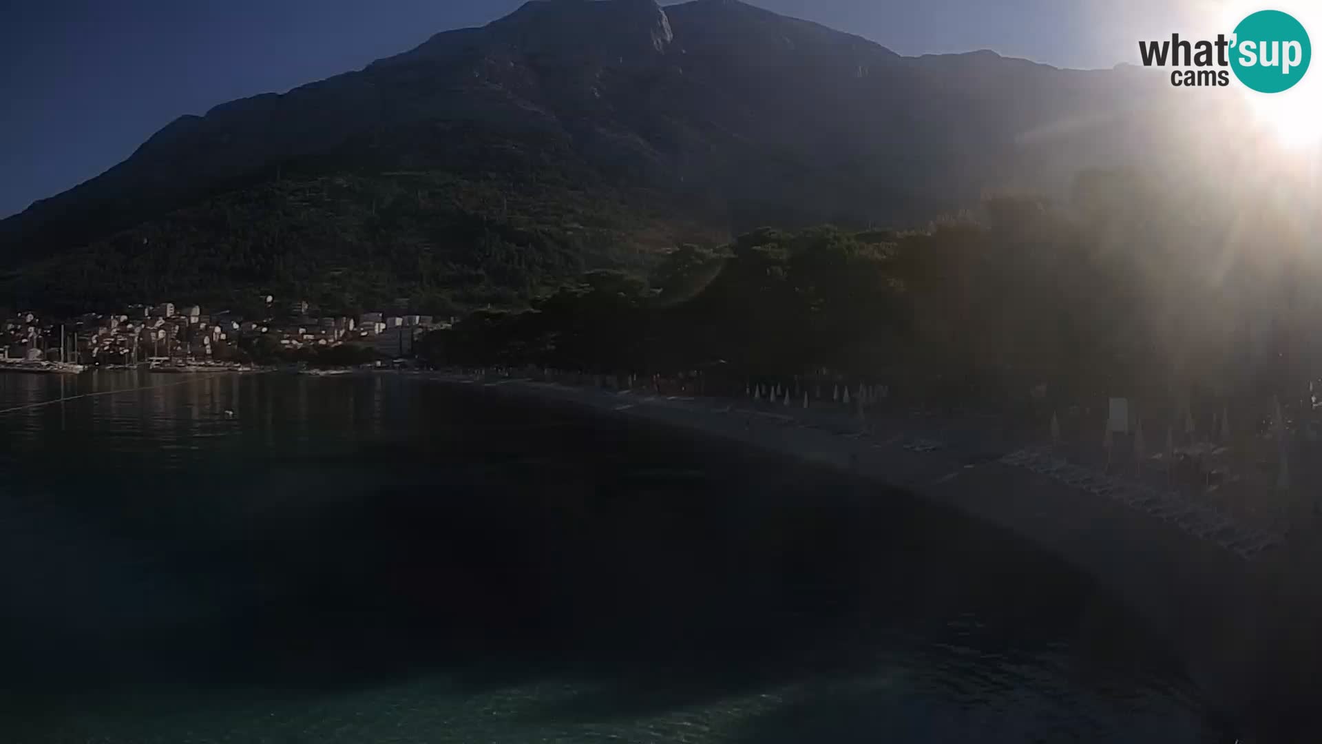 Spletna kamera – Baška Voda – Borik, pogled na plažo Nikolina