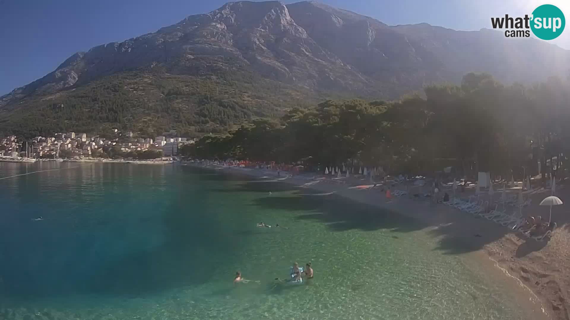 Webcam Baška Voda – Borik, plage Nikolina