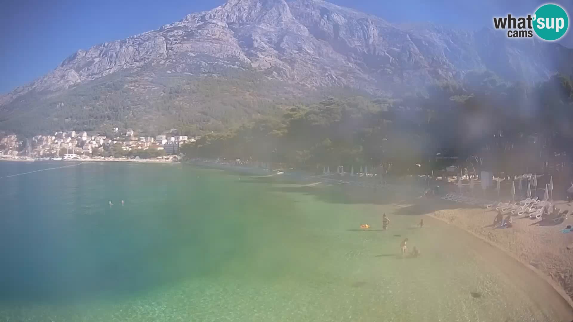 Webcam Live – Baška Voda – Borik, spiaggia Nikolina