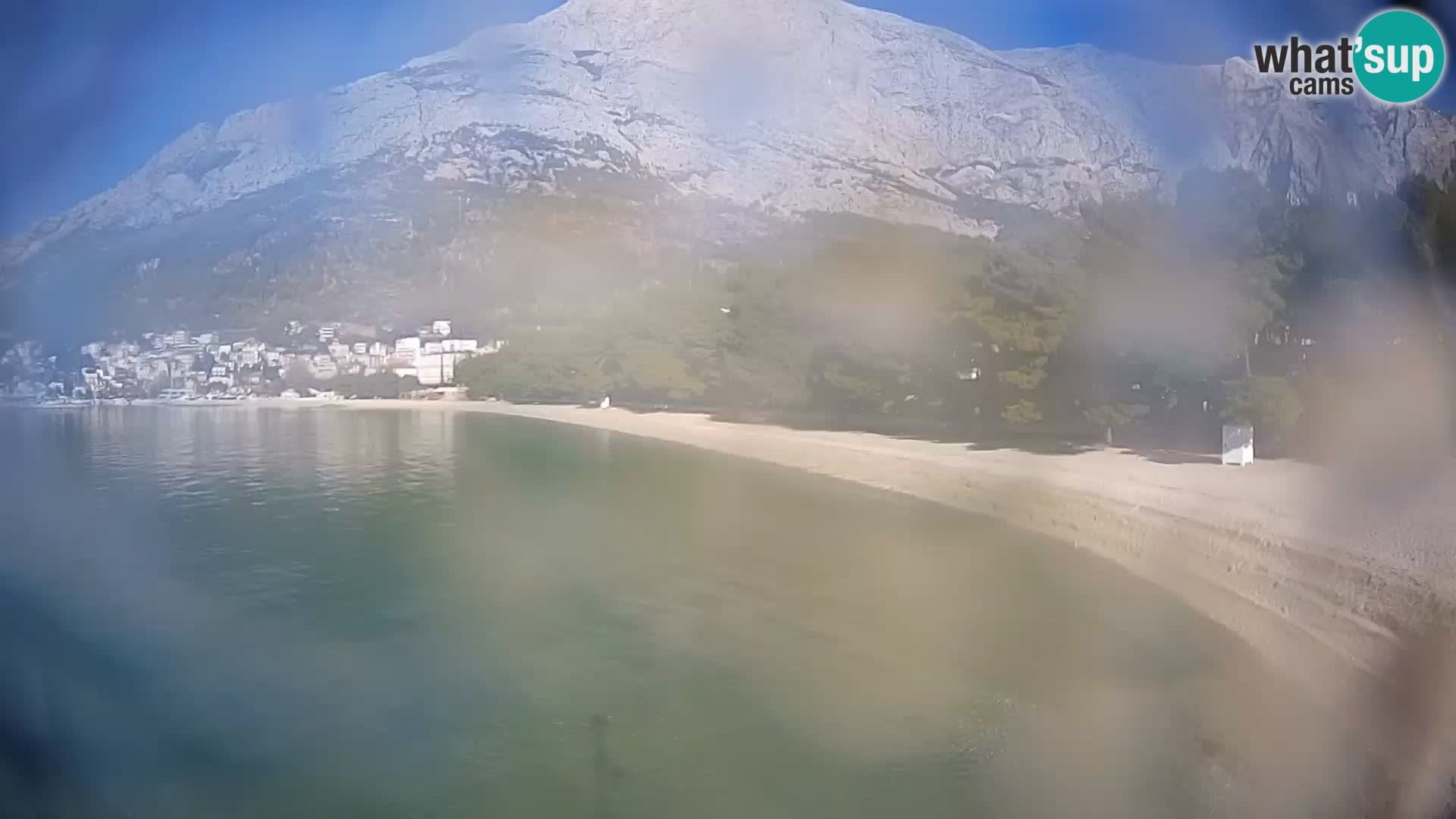 Spletna kamera – Baška Voda – Borik, pogled na plažo Nikolina