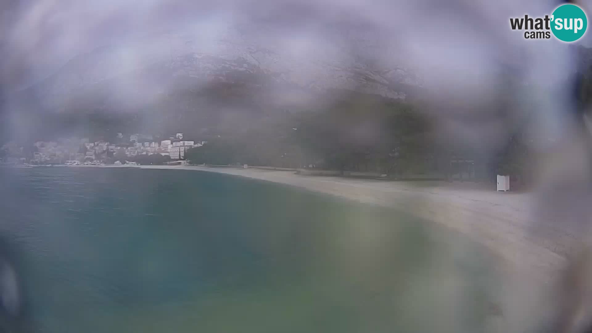 Spletna kamera – Baška Voda – Borik, pogled na plažo Nikolina