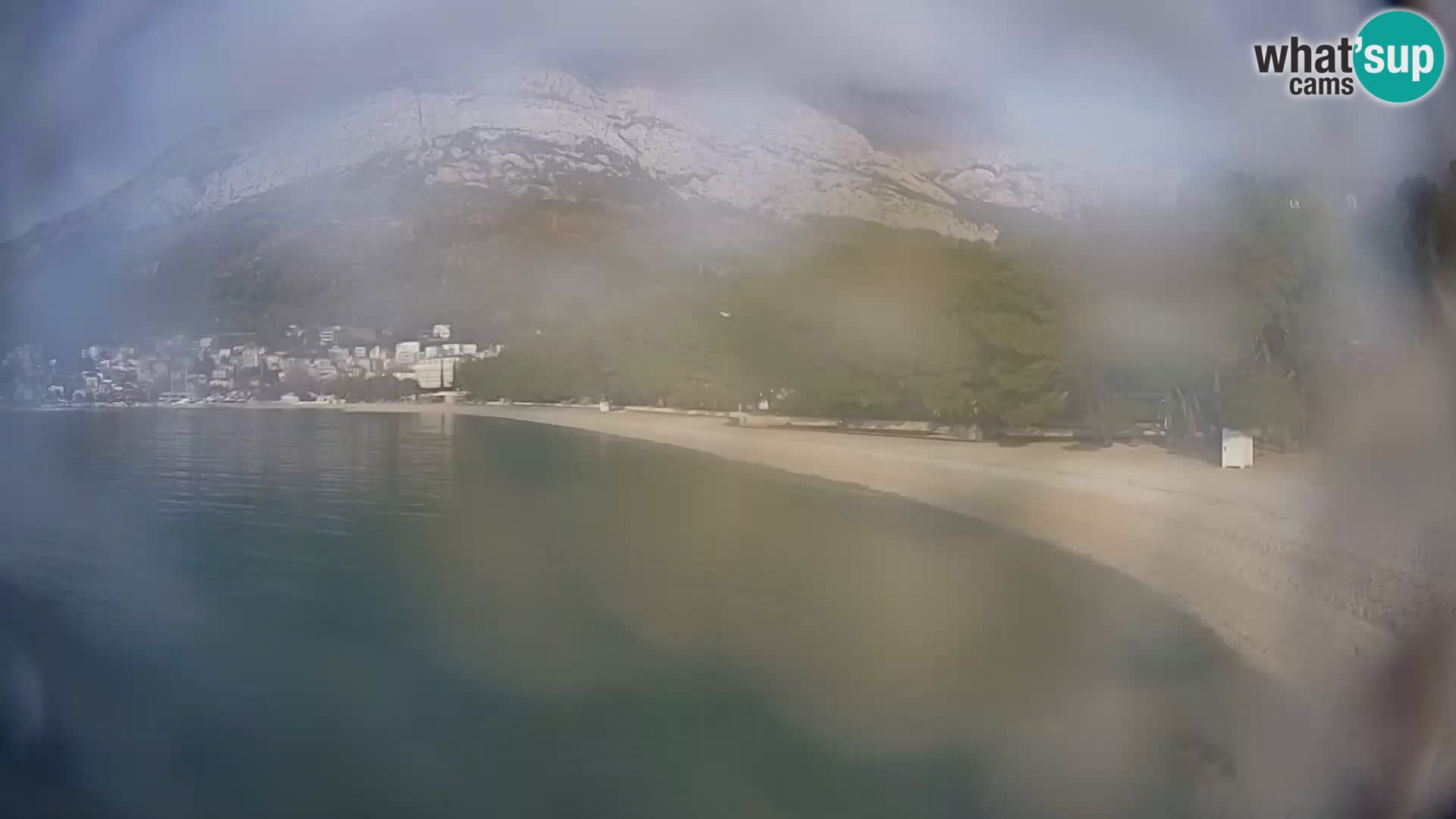 Web kamera – Baška Voda – Borik, pogled na plažu Nikolina