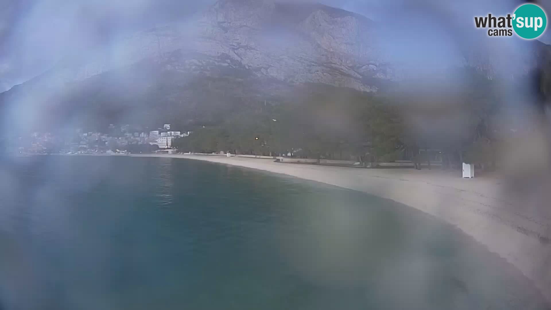 Web kamera – Baška Voda – Borik, pogled na plažu Nikolina