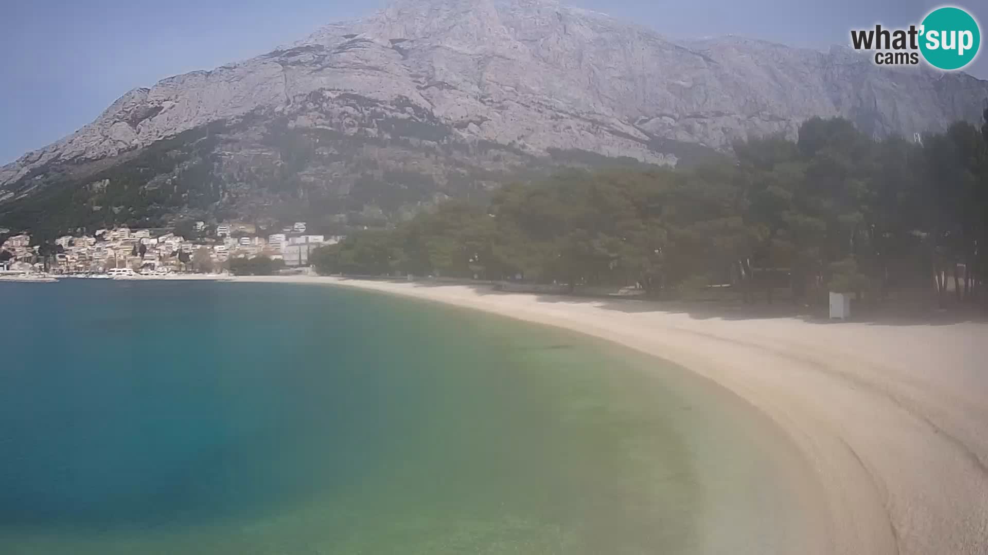 Webcam Live – Baška Voda – Borik, spiaggia Nikolina