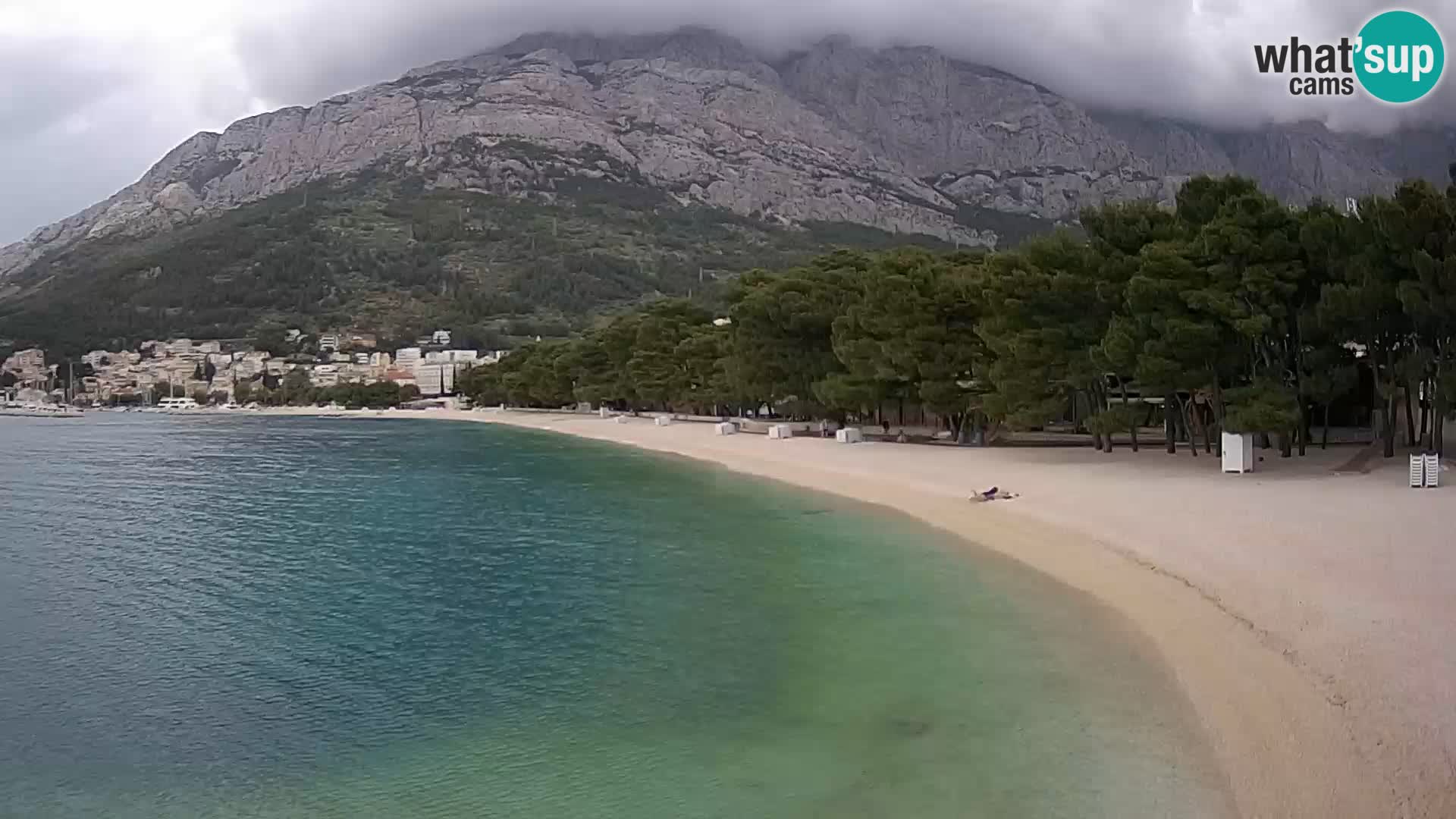 Webcam Live – Baška Voda – Borik, spiaggia Nikolina