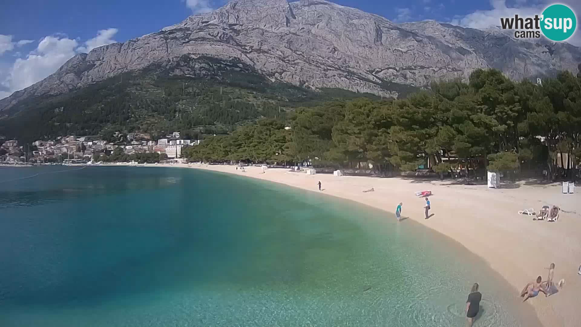 Webcam Live – Baška Voda – Borik, spiaggia Nikolina
