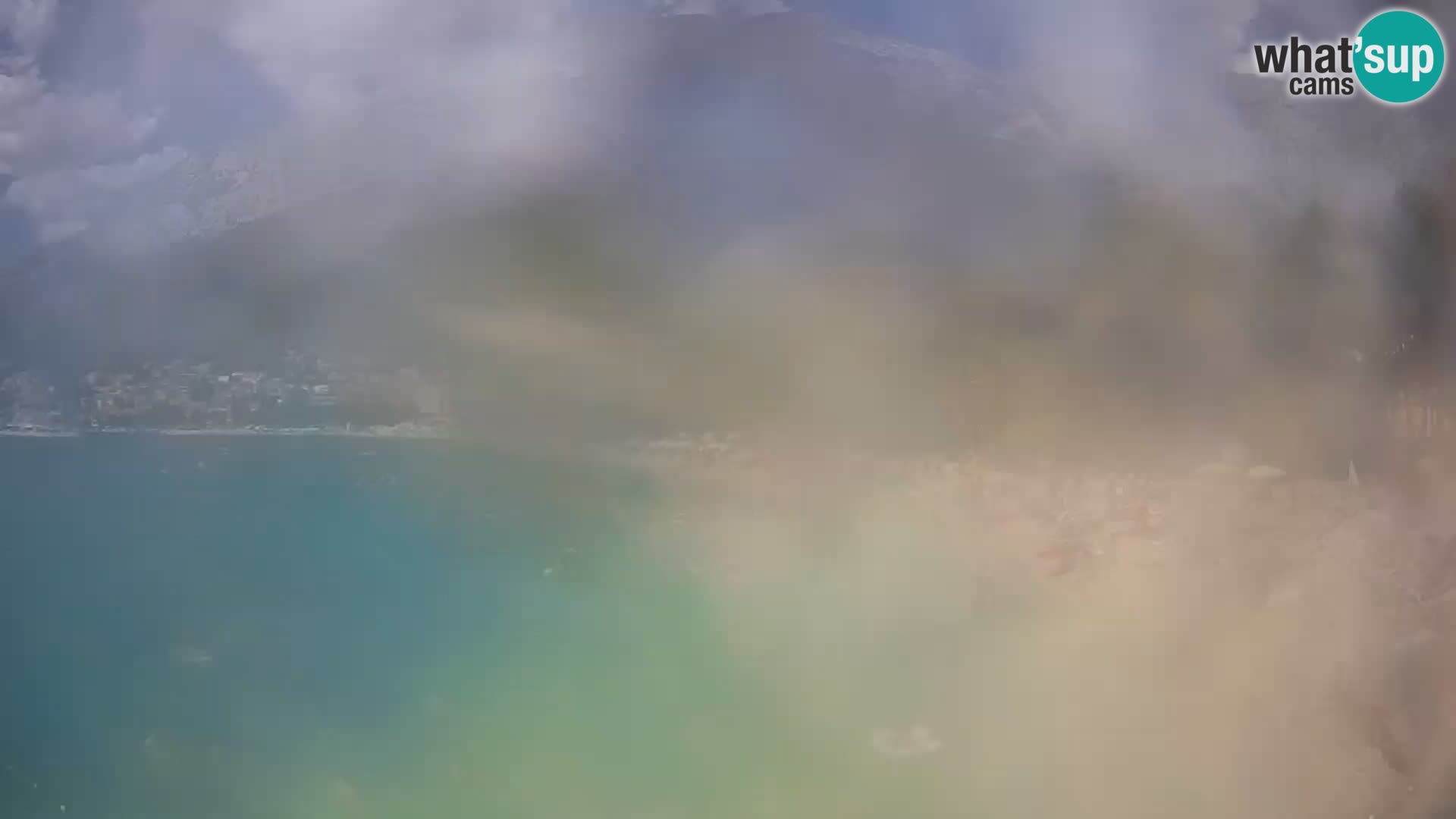 Spletna kamera – Baška Voda – Borik, pogled na plažo Nikolina