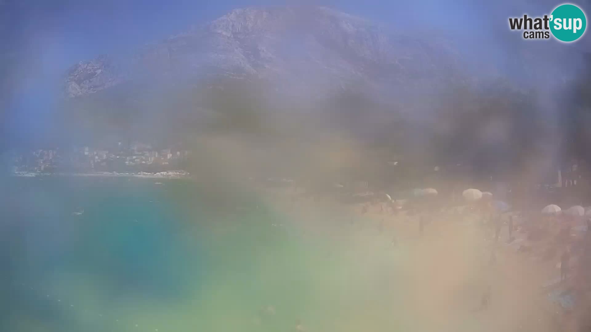 Web kamera – Baška Voda – Borik, pogled na plažu Nikolina