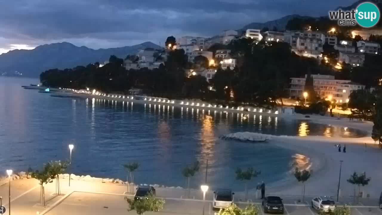 Baška Voda v živo – plaža Podluka