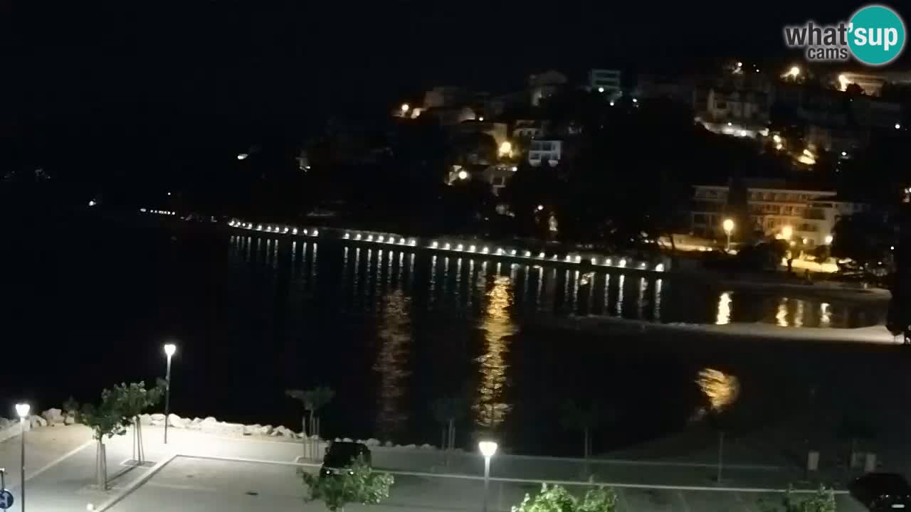 Baška Voda live webcam – spiaggia Podluka