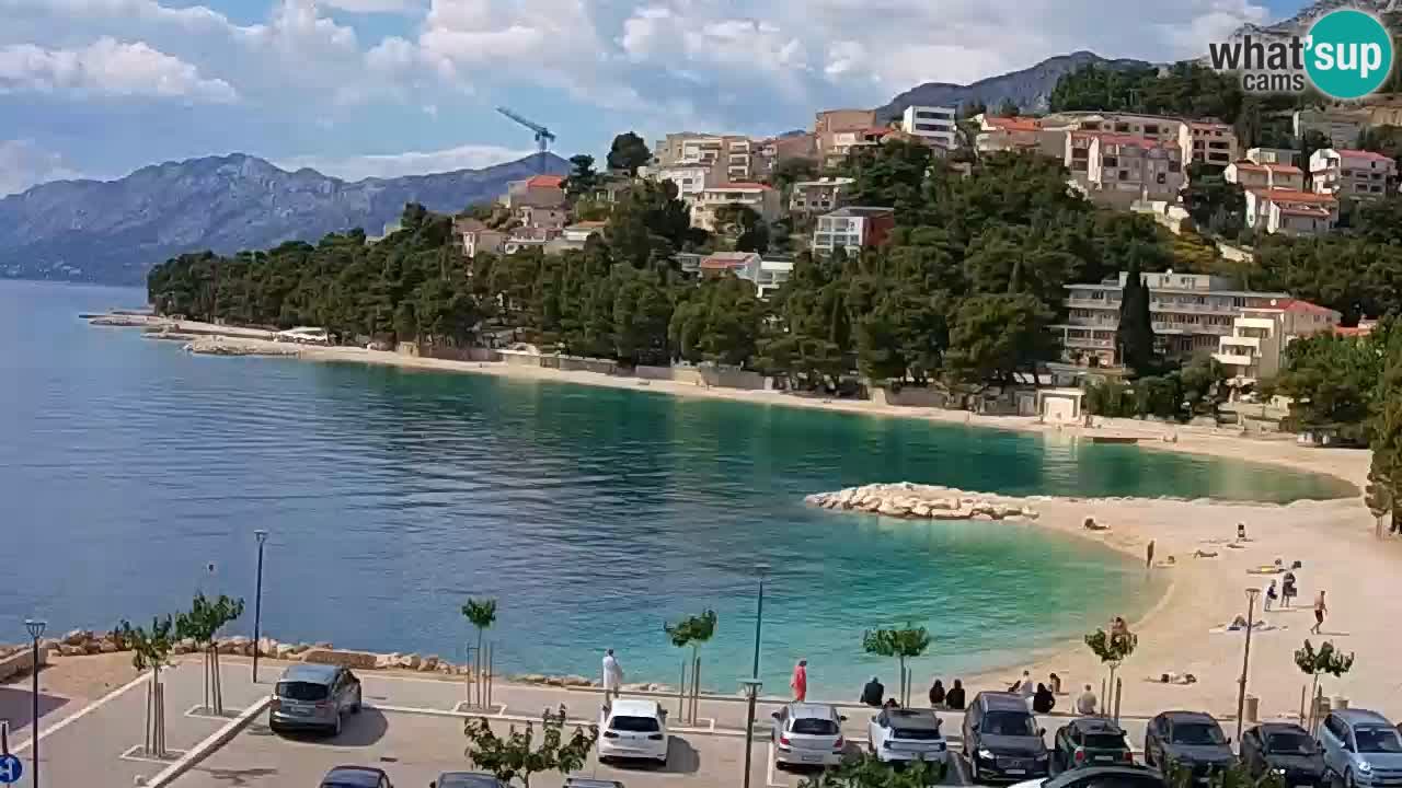 Baška Voda live webcam – spiaggia Podluka