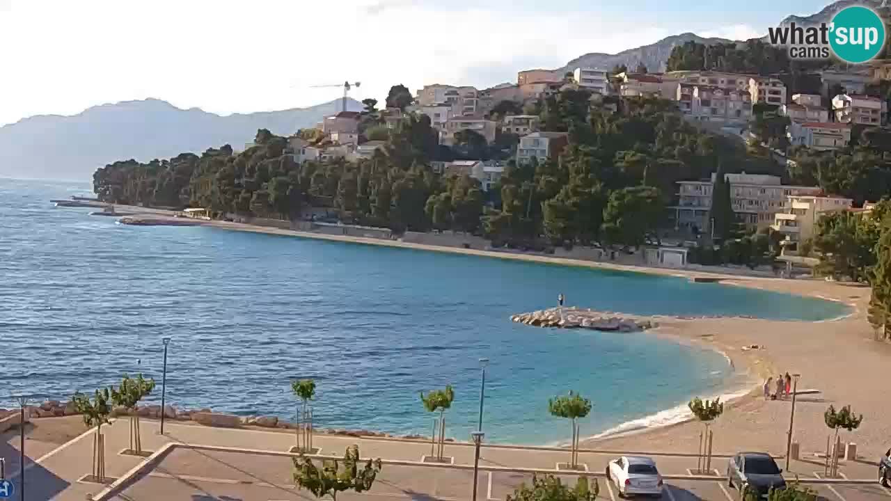 Baška Voda live webcam – spiaggia Podluka
