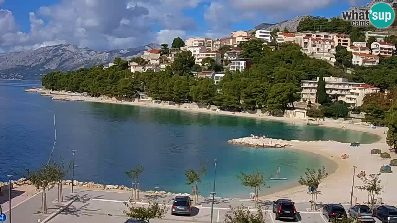 Baška Voda livecam – plage Podluka