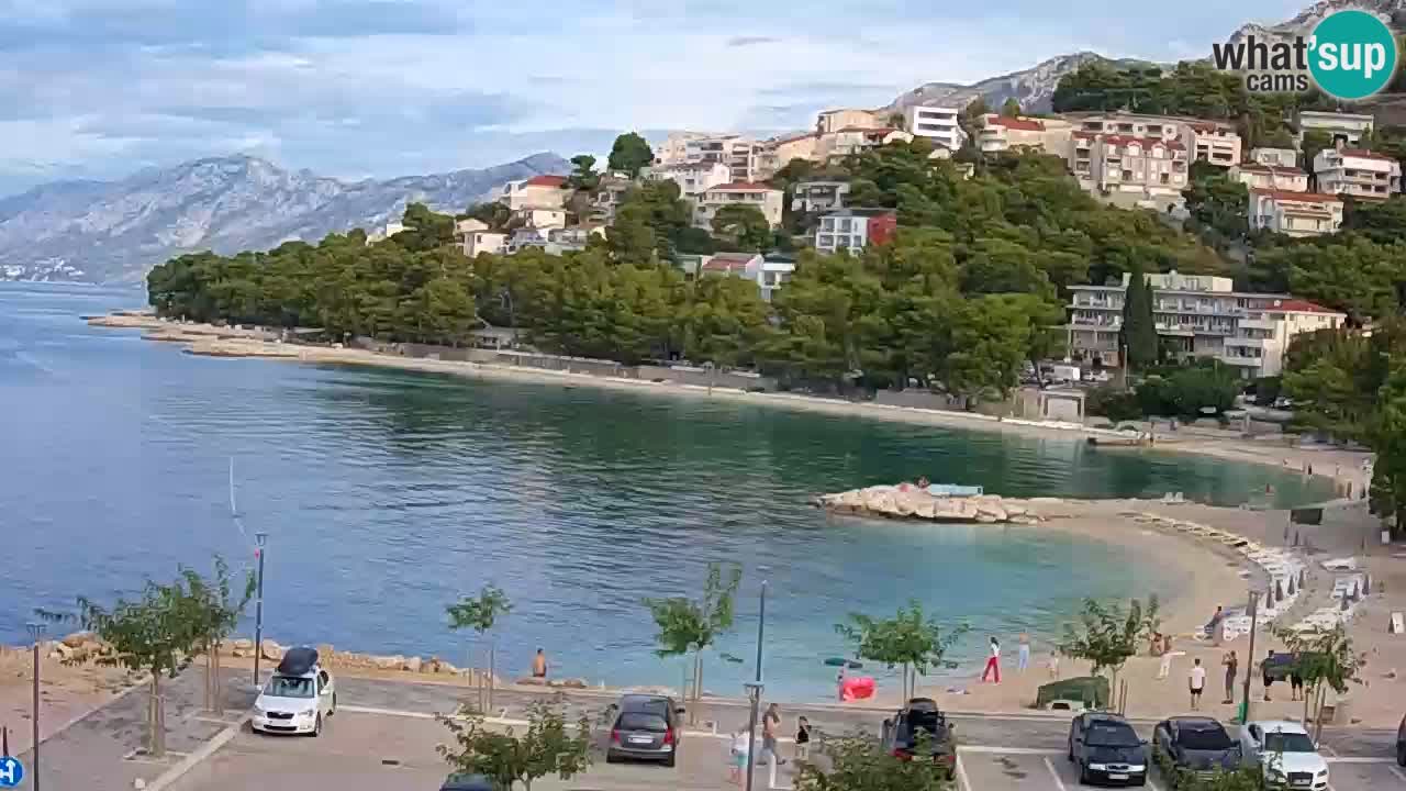 Baška Voda livecam – plage Podluka