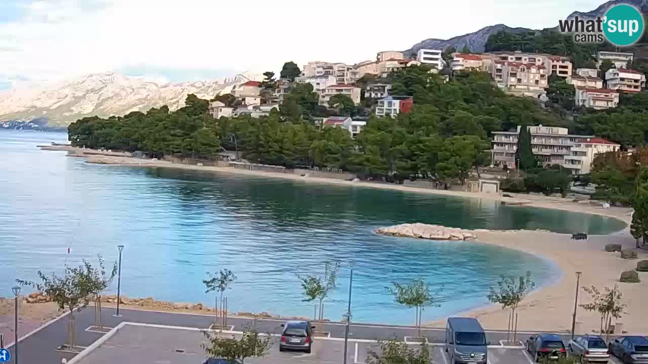 Baška Voda live webcam – spiaggia Podluka