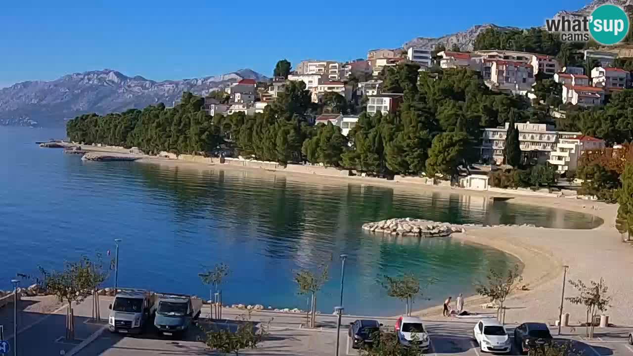 Baška Voda livecam plage Podluka