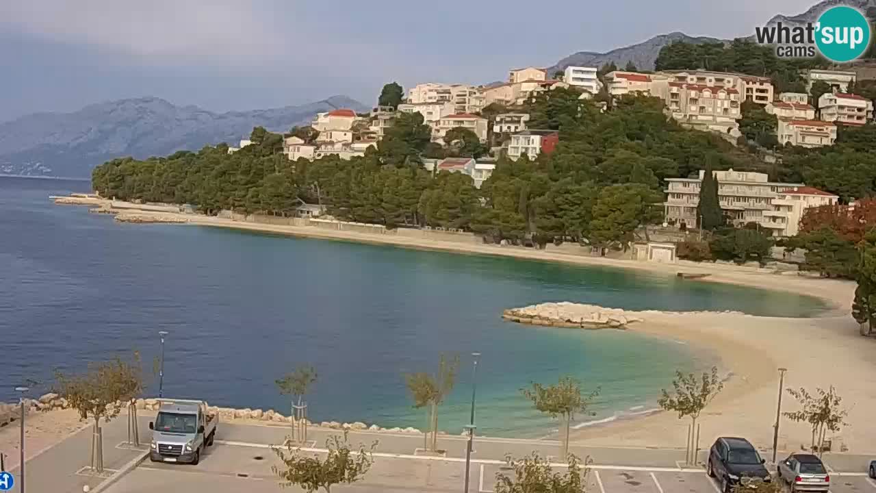 Baška Voda live webcam – spiaggia Podluka