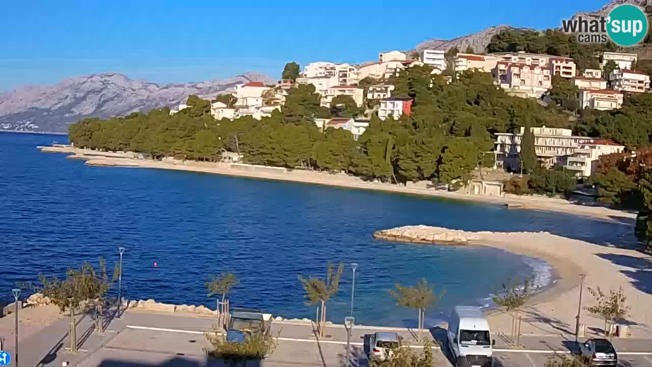 Baška Voda livecam plage Podluka