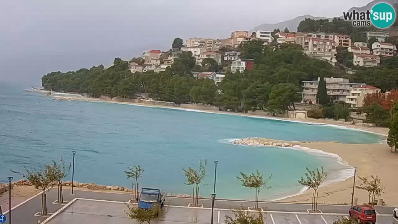 Baška Voda v živo | kamera Podluka plaža