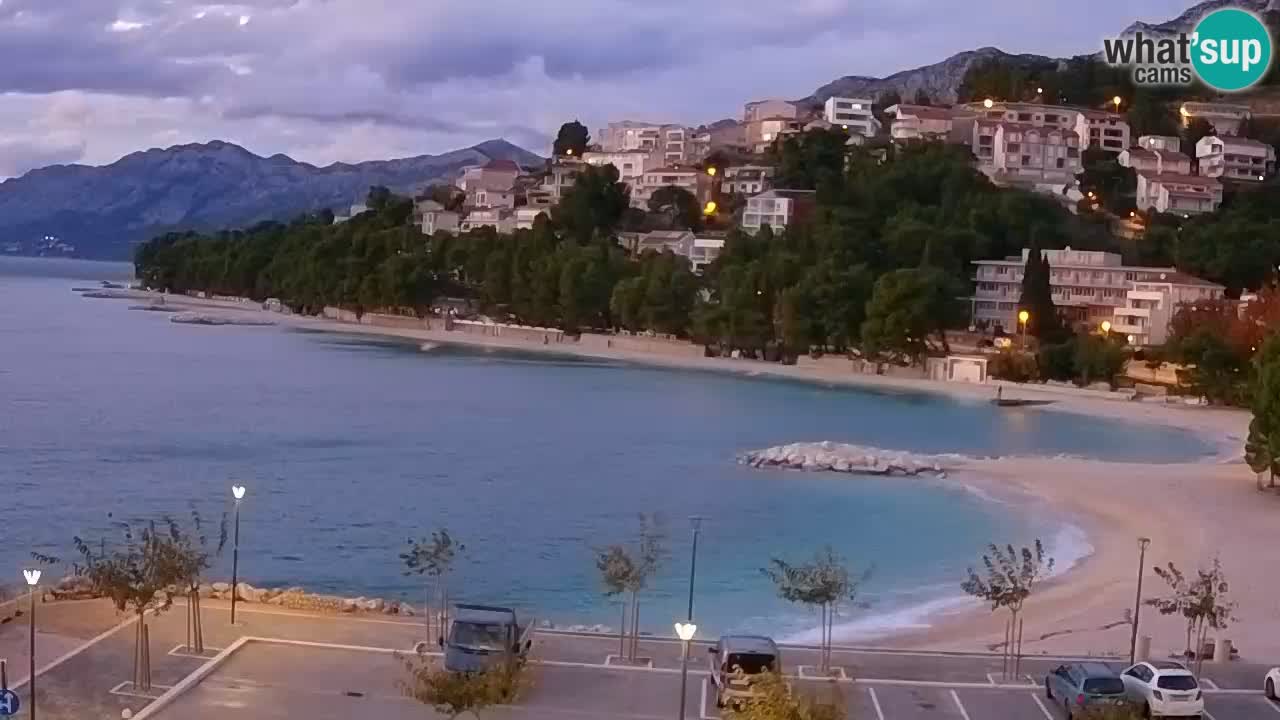 Baška Voda v živo | kamera Podluka plaža