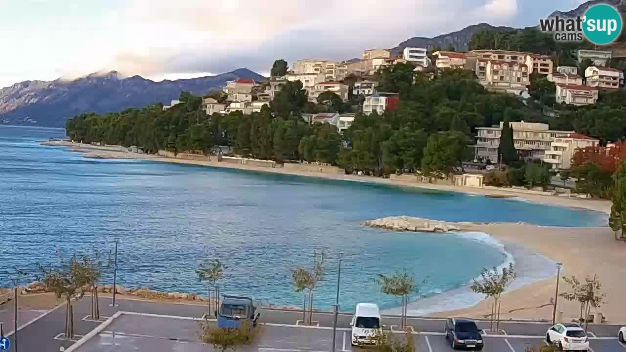 Baška Voda v živo | kamera Podluka plaža