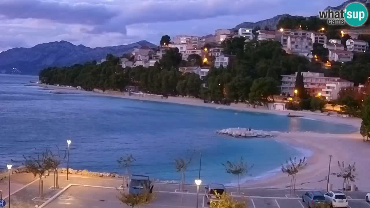 Baška Voda v živo | kamera Podluka plaža