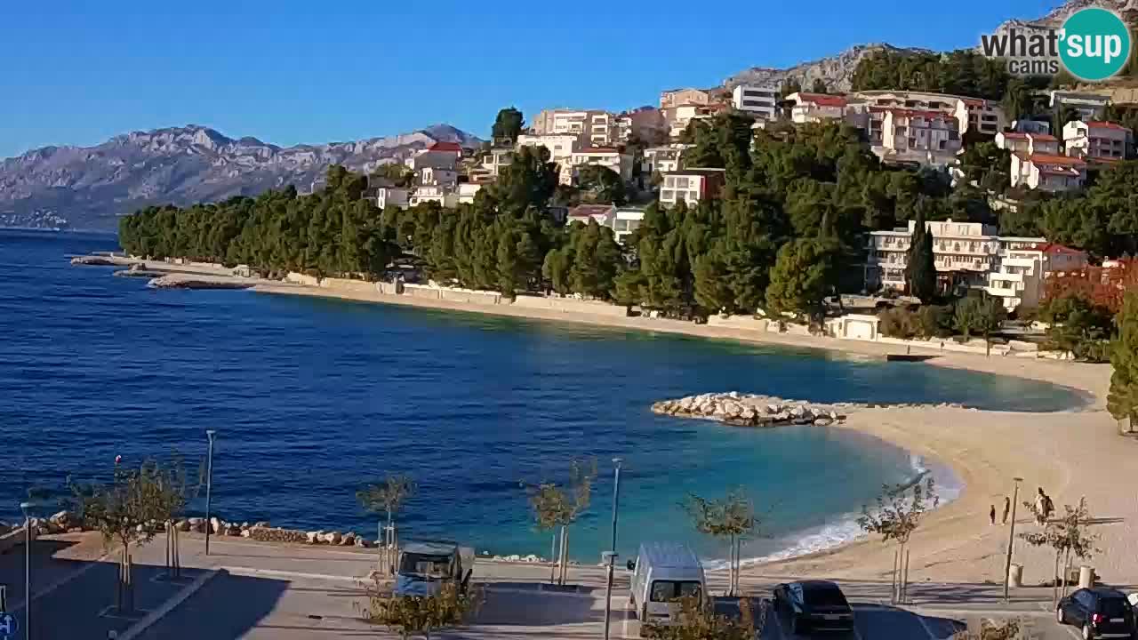 Baška Voda v živo | kamera Podluka plaža