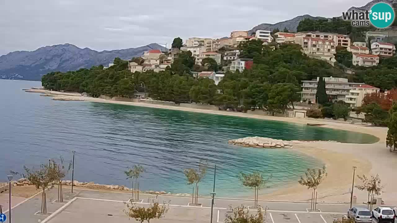 Baška Voda v živo | kamera Podluka plaža