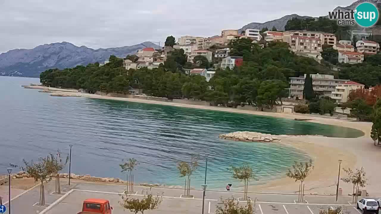 Baška Voda v živo | kamera Podluka plaža