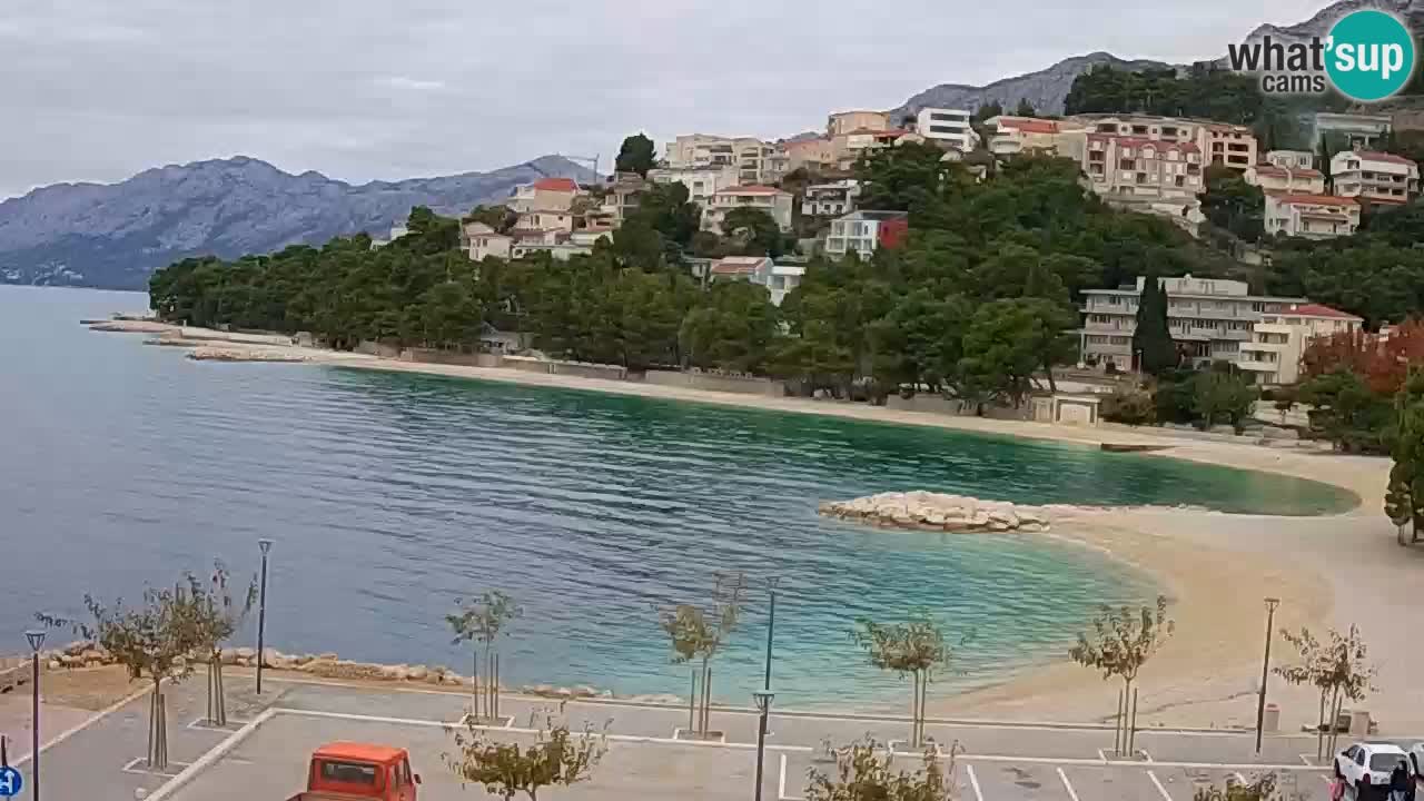 Baška Voda v živo | kamera Podluka plaža