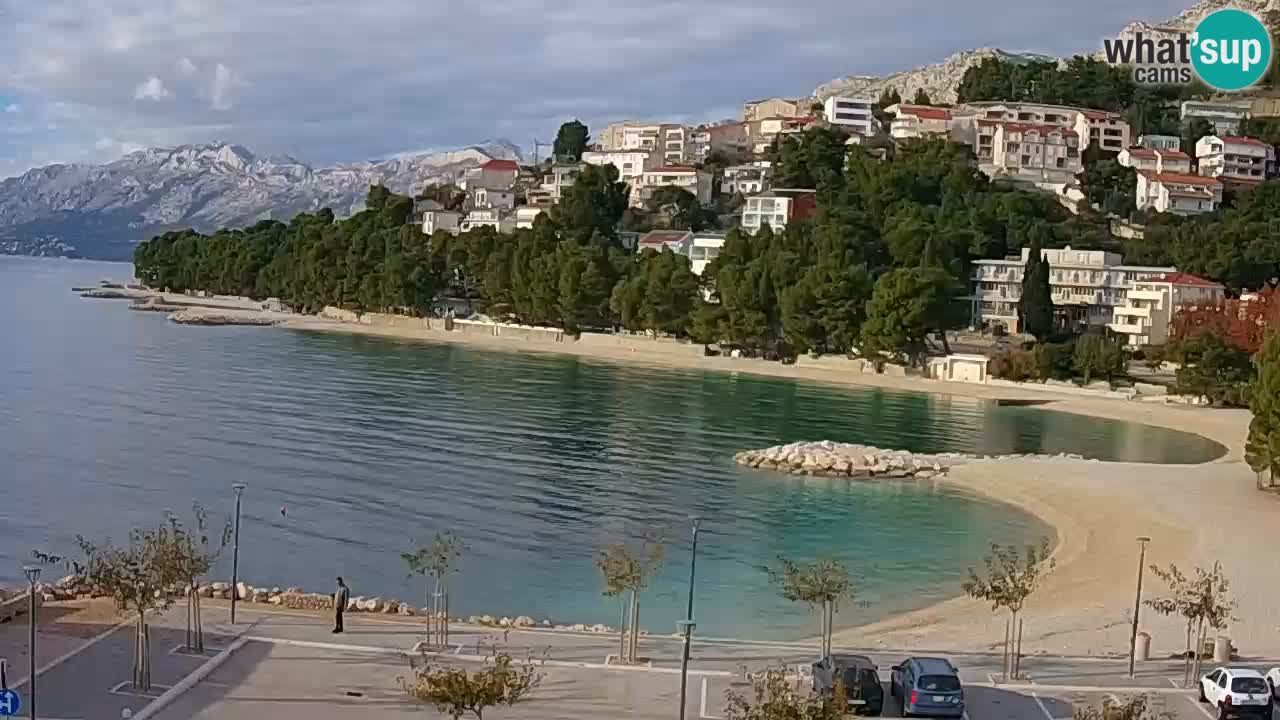 Baška Voda v živo | kamera Podluka plaža