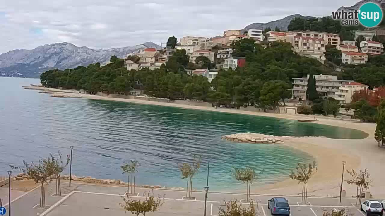 Baška Voda v živo | kamera Podluka plaža