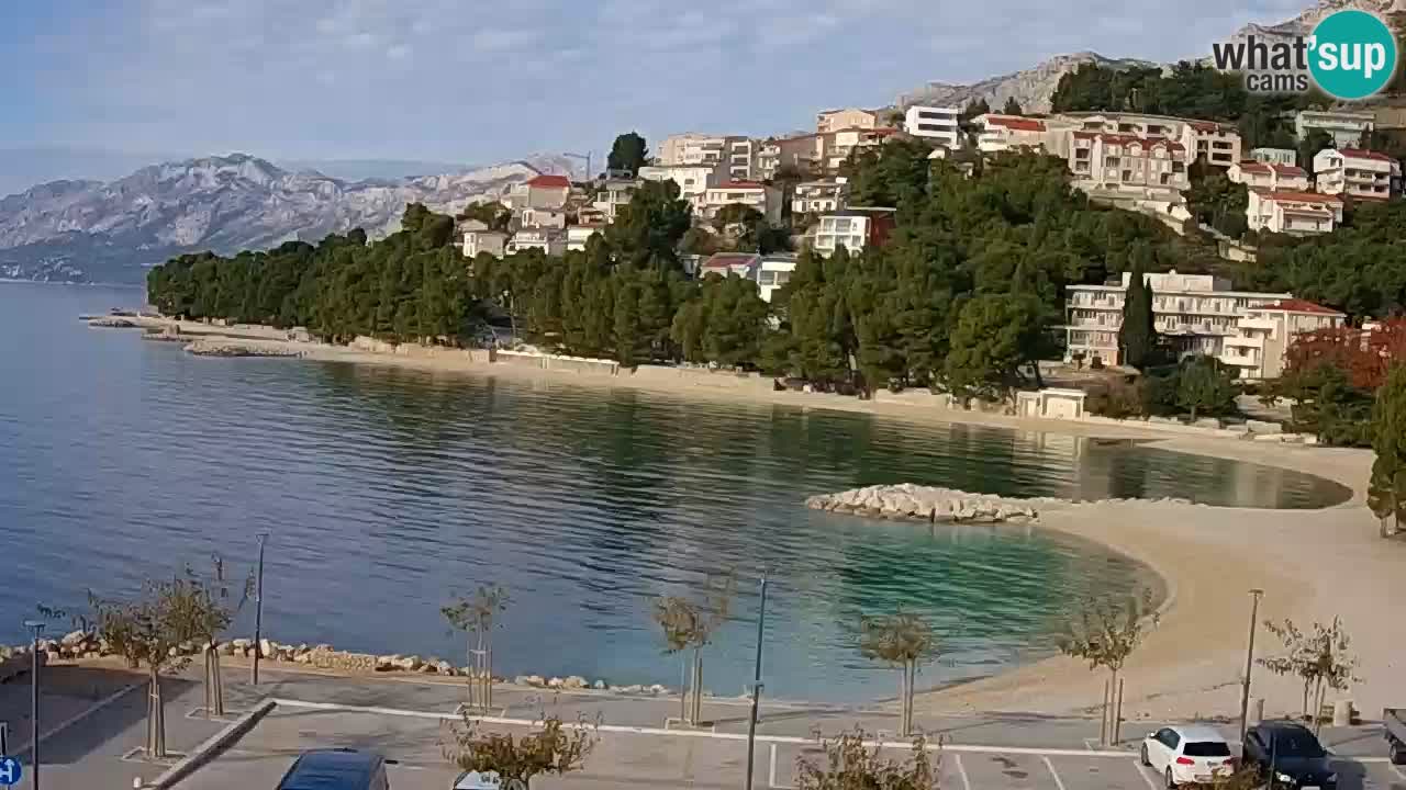 Baška Voda v živo | kamera Podluka plaža