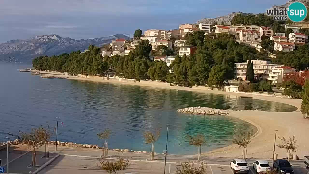 Baška Voda v živo | kamera Podluka plaža