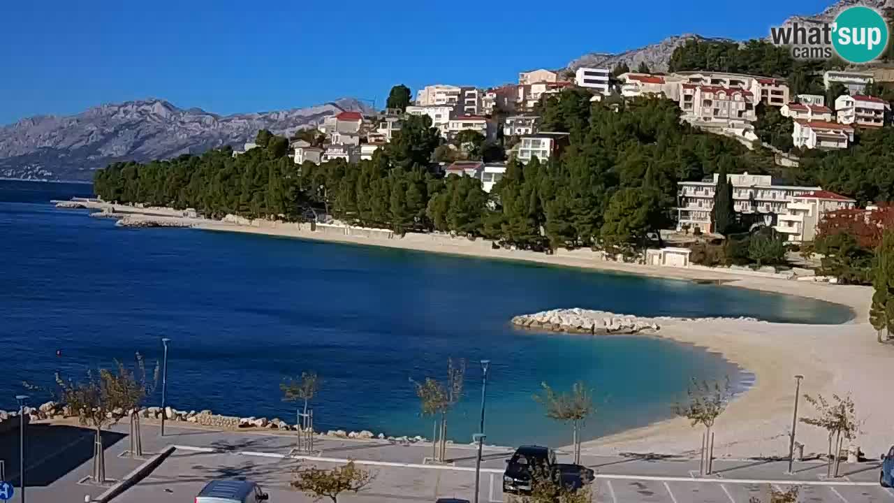 Baška Voda v živo | kamera Podluka plaža