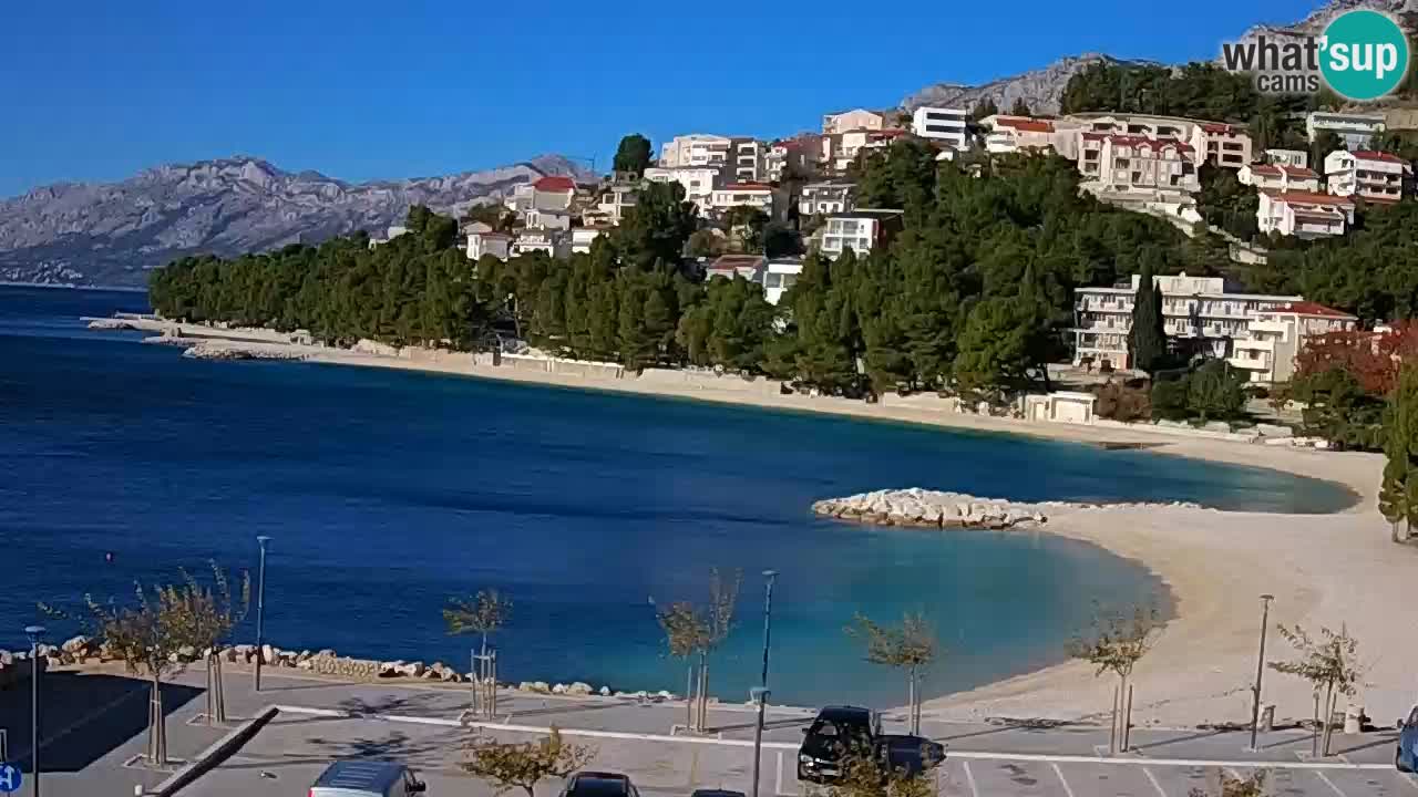 Baška Voda v živo | kamera Podluka plaža