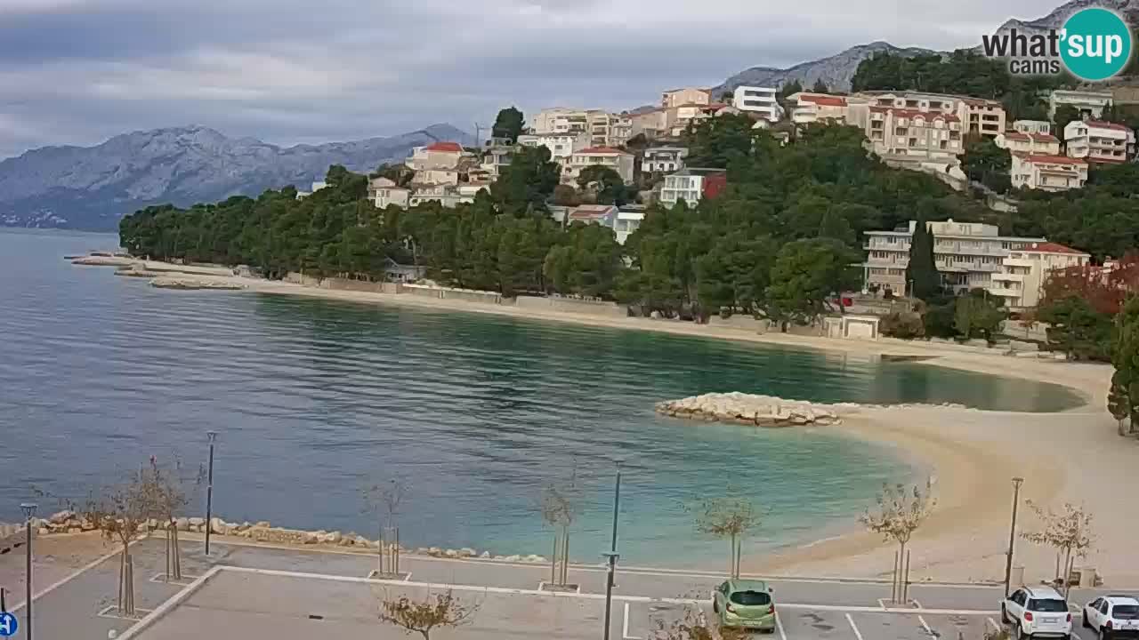 Baška Voda v živo | kamera Podluka plaža