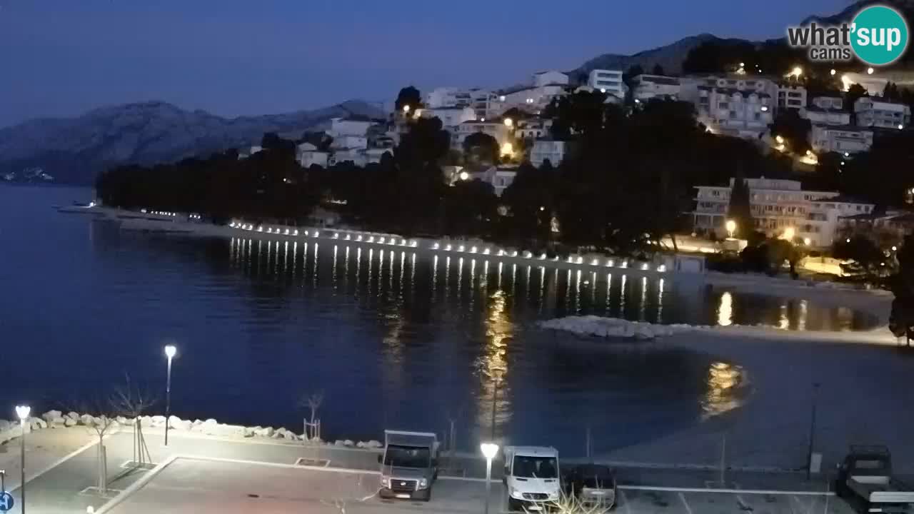 Baška Voda v živo | kamera Podluka plaža