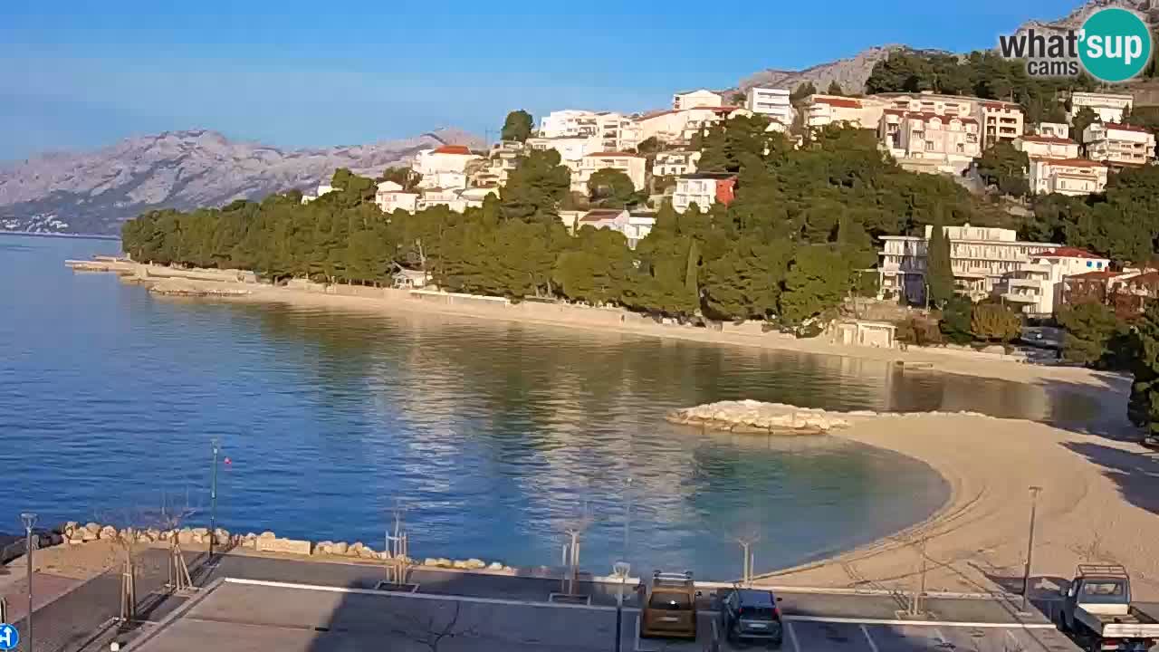 Baška Voda v živo | kamera Podluka plaža