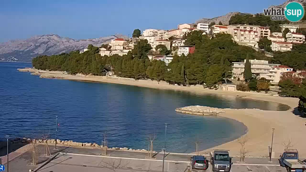 Baška Voda v živo | kamera Podluka plaža