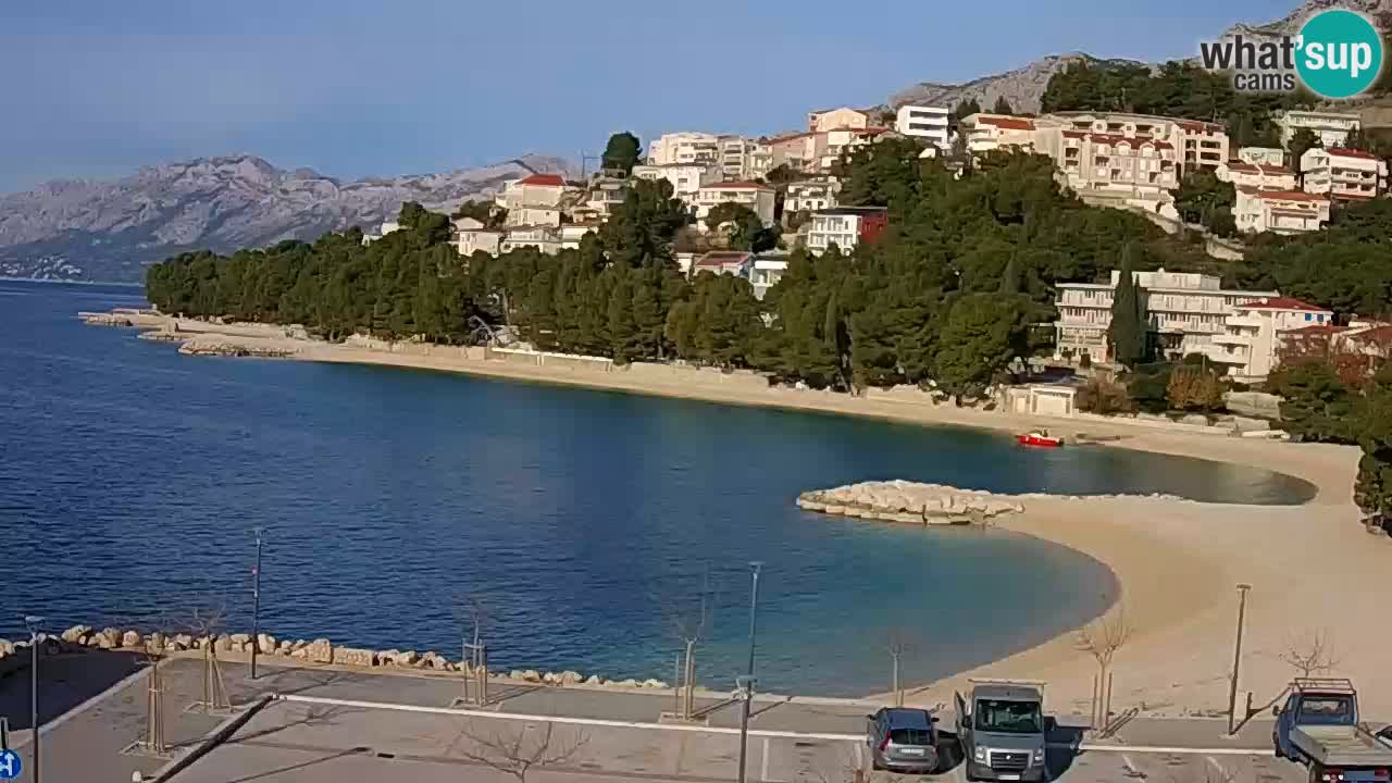 Baška Voda v živo | kamera Podluka plaža