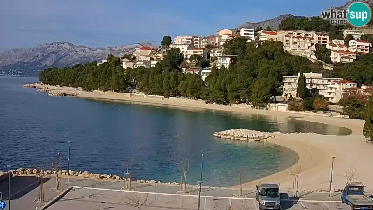 Baška Voda v živo | kamera Podluka plaža