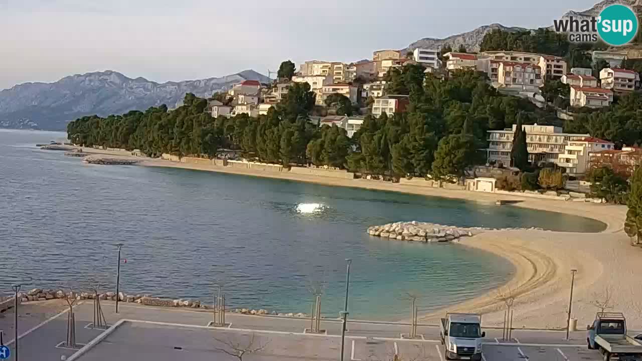 Baška Voda v živo | kamera Podluka plaža