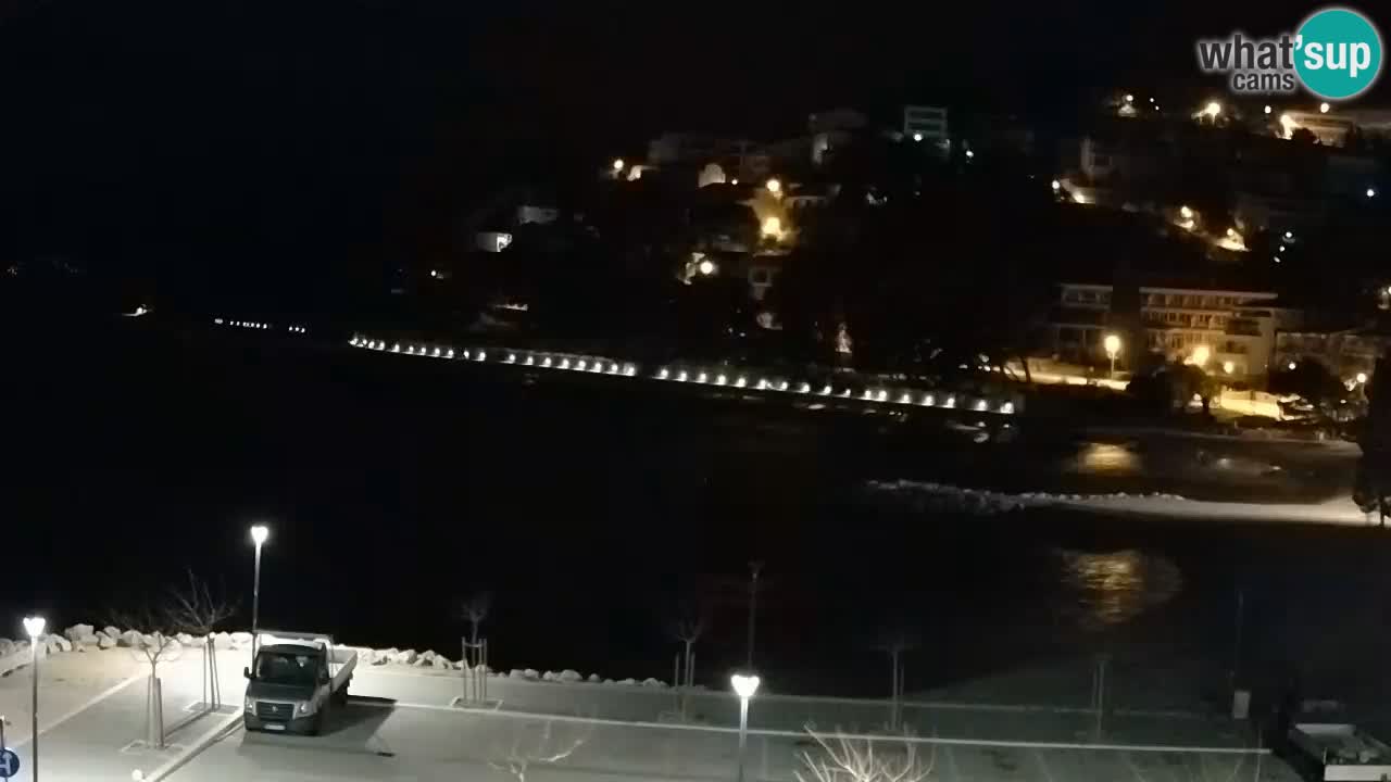 Baška Voda live webcam – spiaggia Podluka