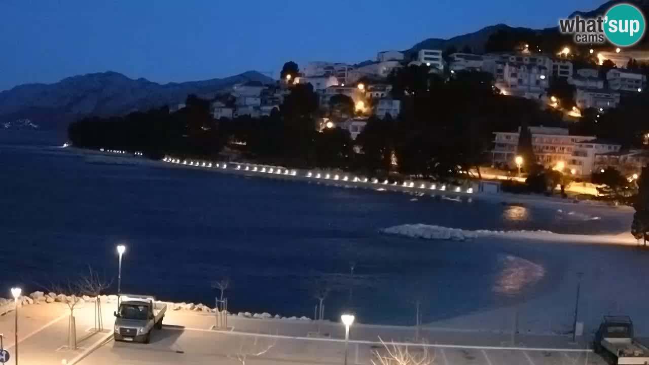 Baška Voda live webcam – spiaggia Podluka