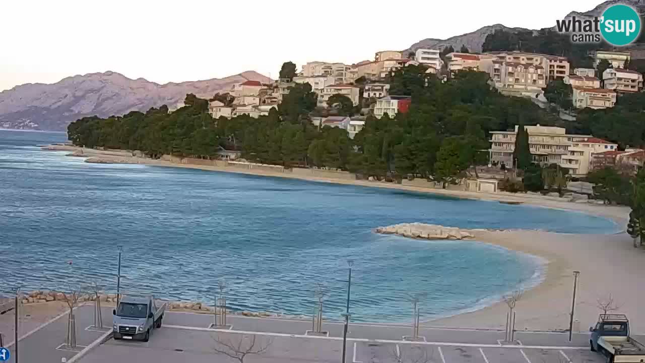 Baška Voda live webcam – spiaggia Podluka