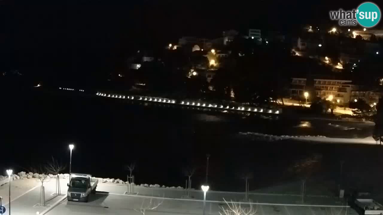 Baška Voda livecam – plage Podluka