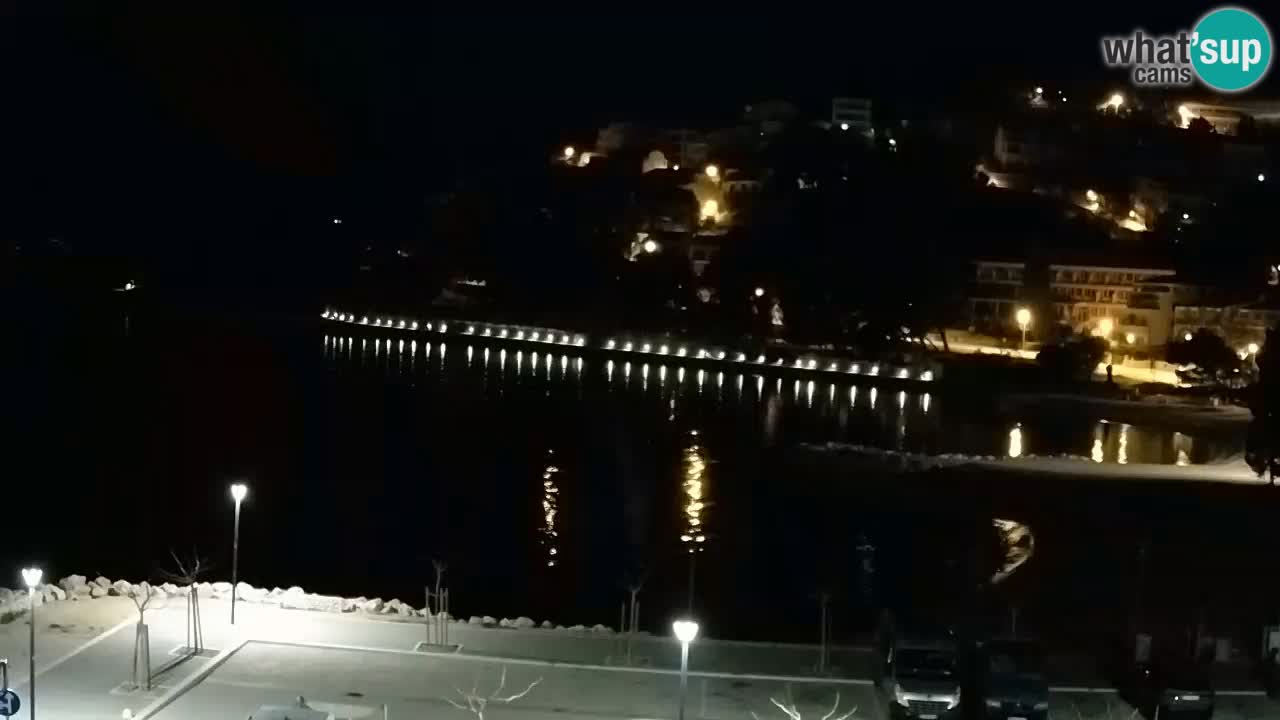 Baška Voda live webcam – spiaggia Podluka