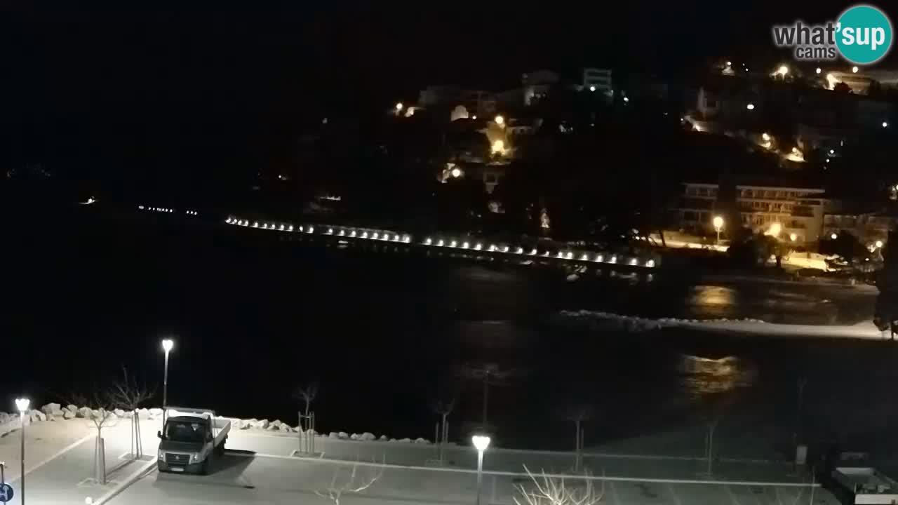 Baška Voda livecam – plage Podluka