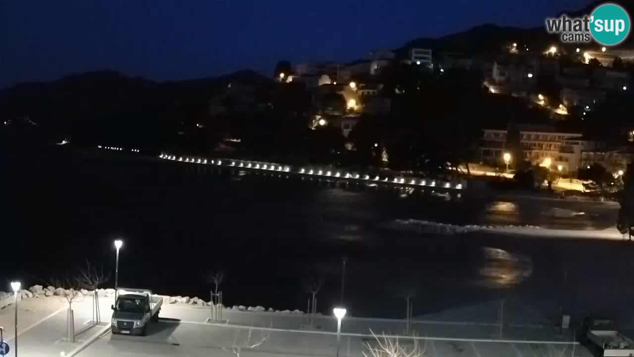 Baška Voda livecam – plage Podluka